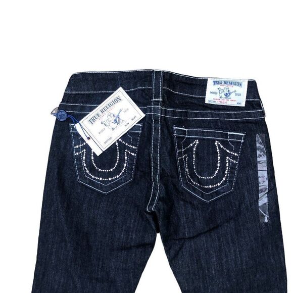 Brand New True Religion Jeans Size 26 STRAIGHT Clear Crystal - Picture 4 of 10